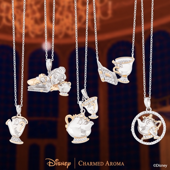 Disney Beauty and the Beast Necklace, Charmed Aroma - Picture 2 of 2